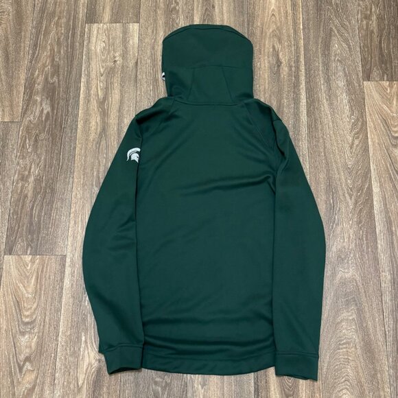 Nike Michigan State Hoodie Men's Medium Green Dri-Fit Basketball Center Swoosh - Picture 3 of 11
